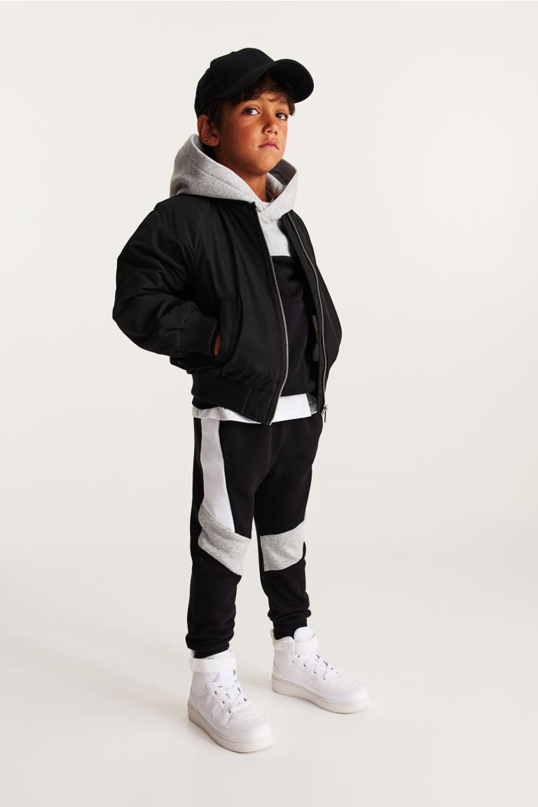 Joggers - Black/color-block - Kids | H&M US | H&M (US + CA)