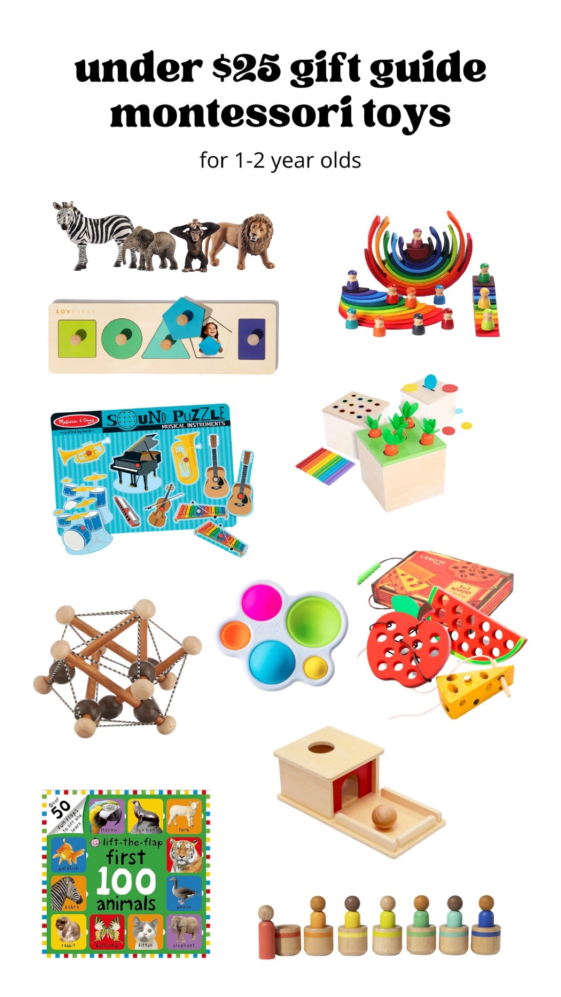 Under $25 gift guide for Montessori toys! My favorite gift ideas for children age 1-2.

#LTKbaby #LTKkids #LTKGiftGuide