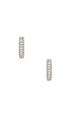 Luv AJ The Pave Amalfi Huggies in Silver from Revolve.com | Revolve Clothing (Global)