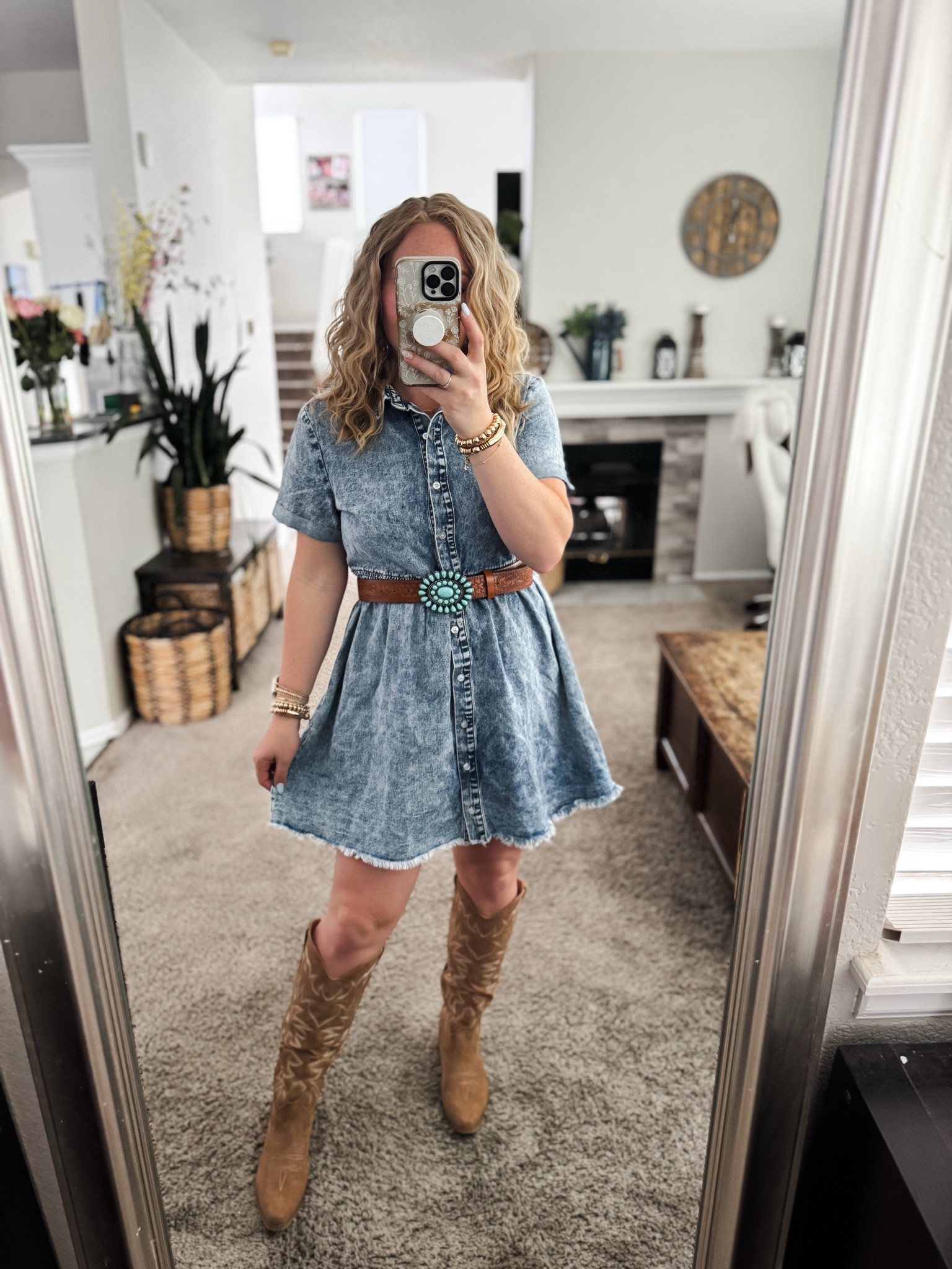 Country concert outfit from amazon — denim dress, western belt, and cowboy boots





Nashville outfits, western outfit, festival outfit, western boots, western boho outfit, amazon outfits 2026, concert outfit ideas, summer outfit amazon, Amazon outfit ideas, summer concert outfit, summer festival, rodeo outfit

#LTKSeasonal #LTKSaleAlert #LTKPetite