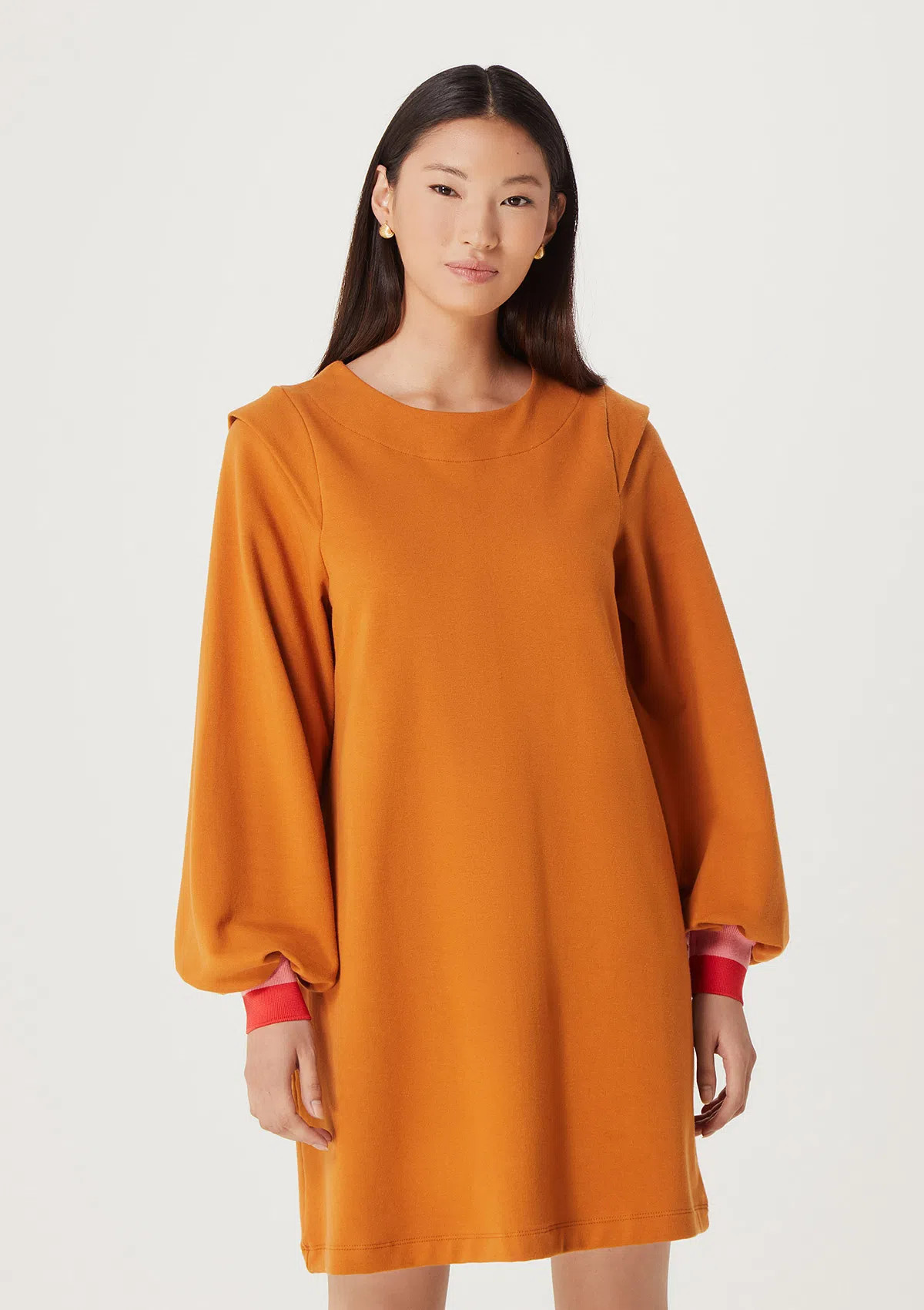 Vestido Curto Em Moletom Com Manga Bufante - Hering Store | Hering (BR)