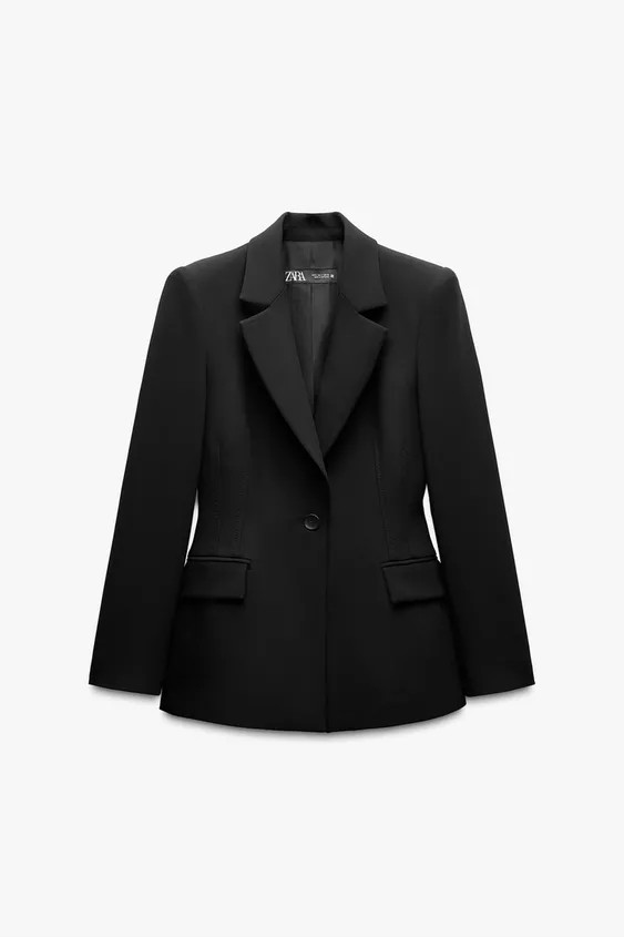 FITTED BLAZER WITH SHOULDER PADS | Zara US