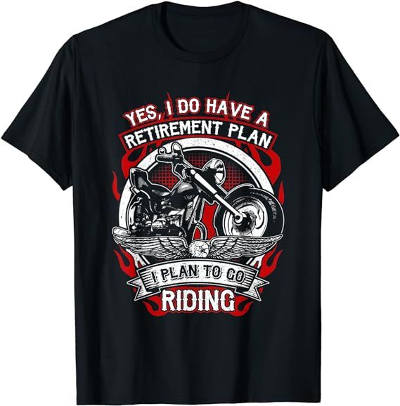 Retirement Plan Biker Tshirt Gift For Biker Dad | Amazon (US)