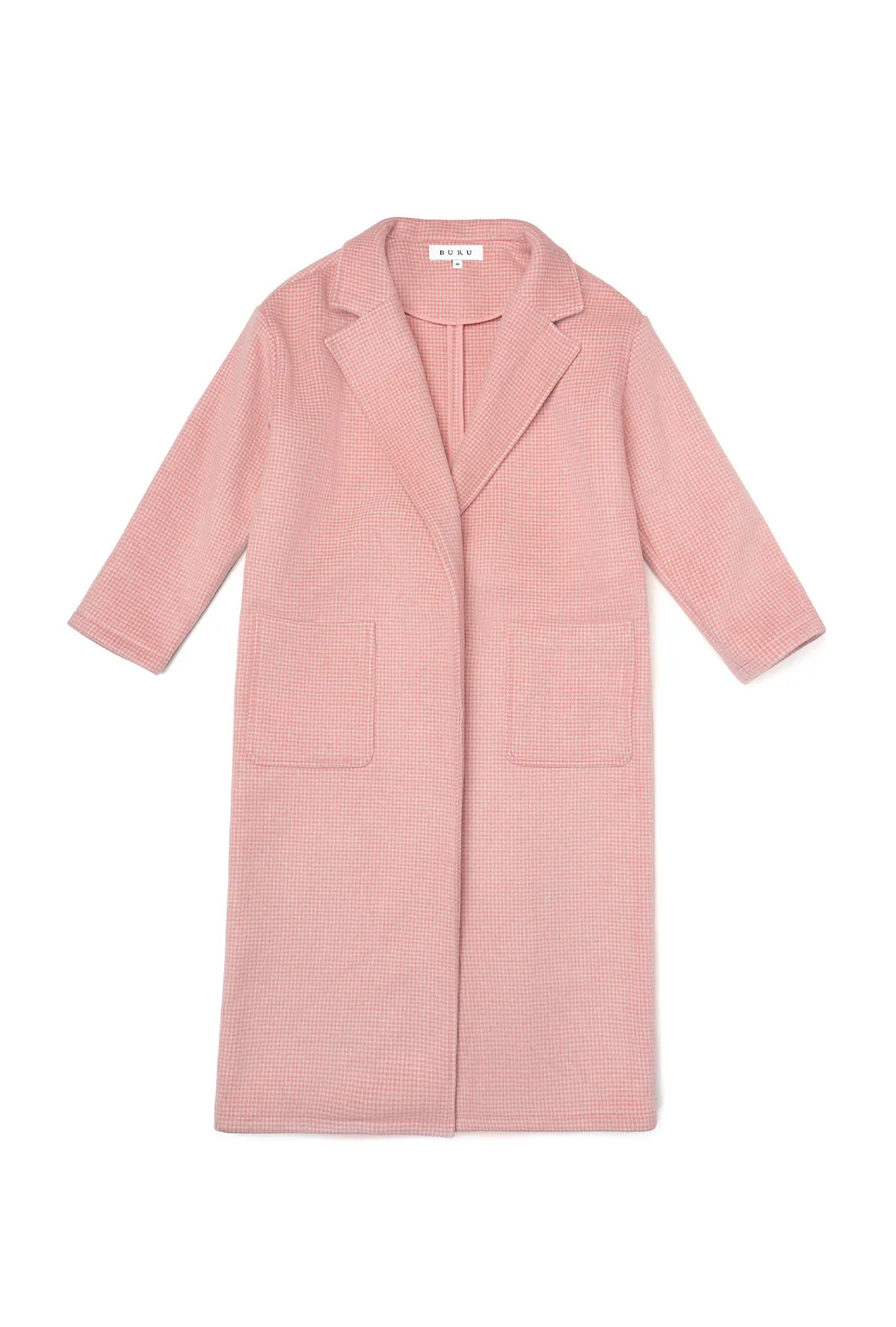 Open Car Coat - Blush Herringbone | Shop BURU