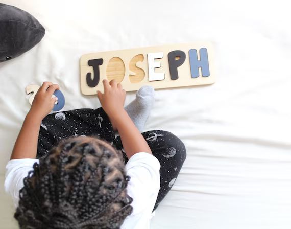 Wooden Name Puzzle Christmas Gift for Kids Personalized | Etsy | Etsy (US)