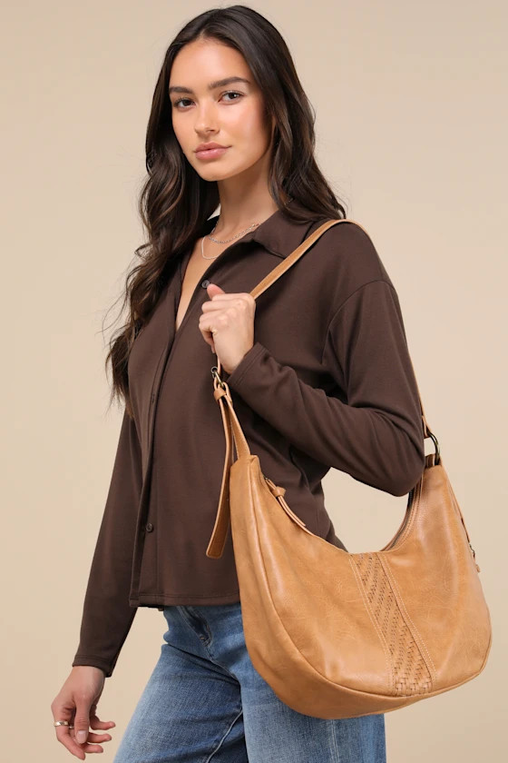 Errand Essential Tan Woven Crescent Crossbody Bag | Lulus