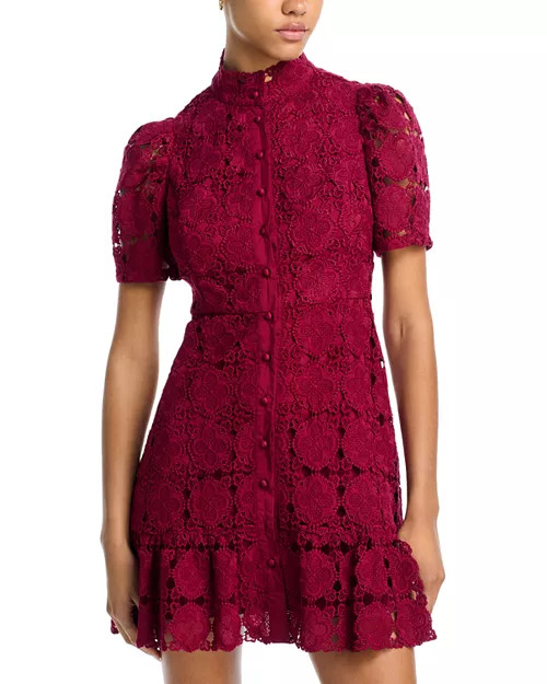 Floral Lace Mock Neck Mini Dress -Exclusive | Bloomingdale's (US)
