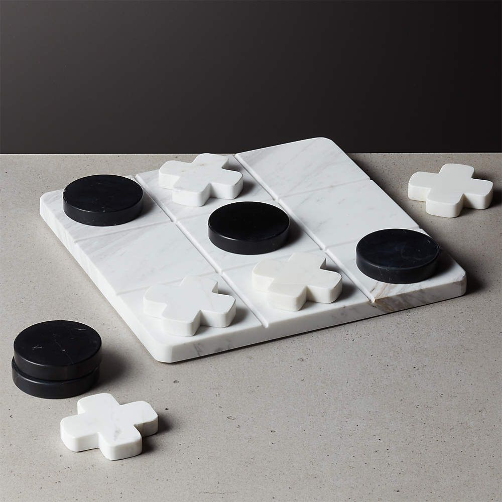 Marble Tic Tac Toe Set + Reviews | CB2 | CB2