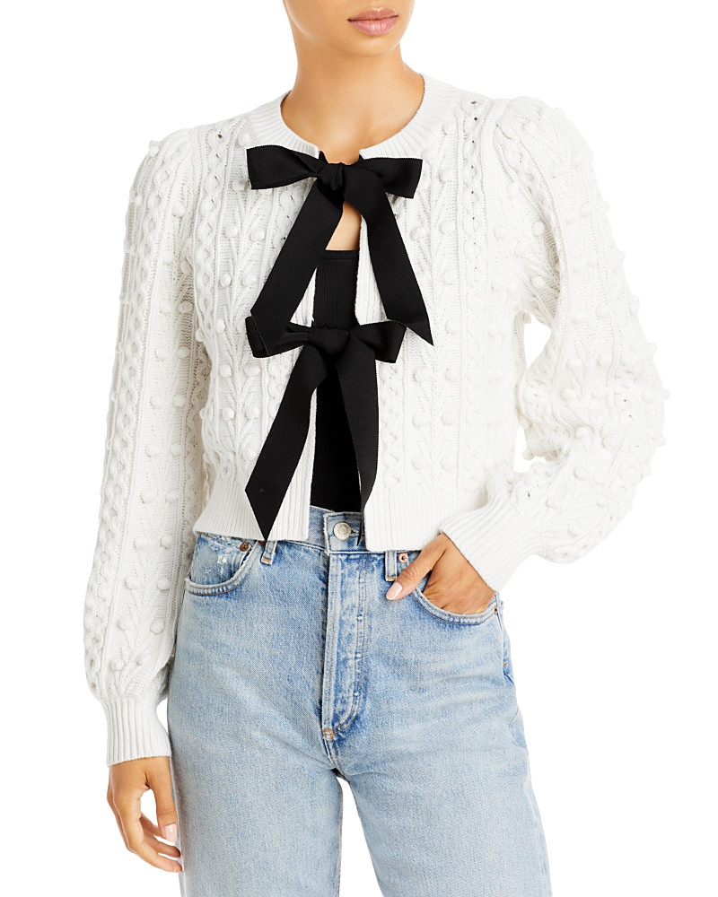 Alice and Olivia Kitty Bow Tie Cardigan | Bloomingdale's (US)