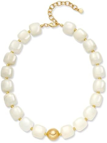 Summer Beach Jewelry Chunky Beaded Necklace for Women Trendy Statement Big Colorful Bubble Resin ... | Amazon (US)
