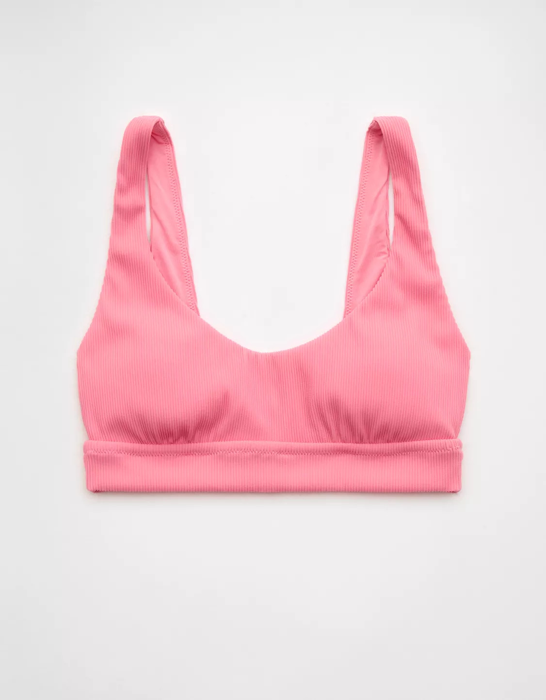 Aerie Banded Wide Strap Scoop Ribbed Bikini Top | American Eagle Outfitters (US & CA)