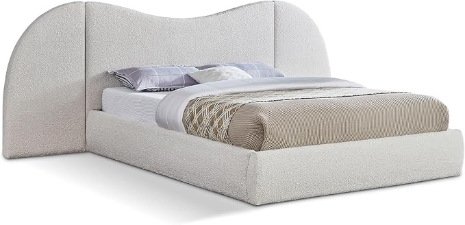 Meridian Furniture B1246Cream-Q Everest Collection Modern | Contemporary Queen Bed with Rich Crea... | Amazon (US)