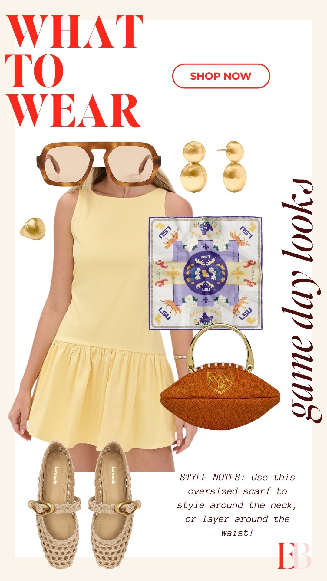 Bandana is from Saturday Silks 
Explore page // game day outfit // LSU // larroude // Julie vos 

#LTKSeasonal #LTKStyleTip #LTKShoeCrush