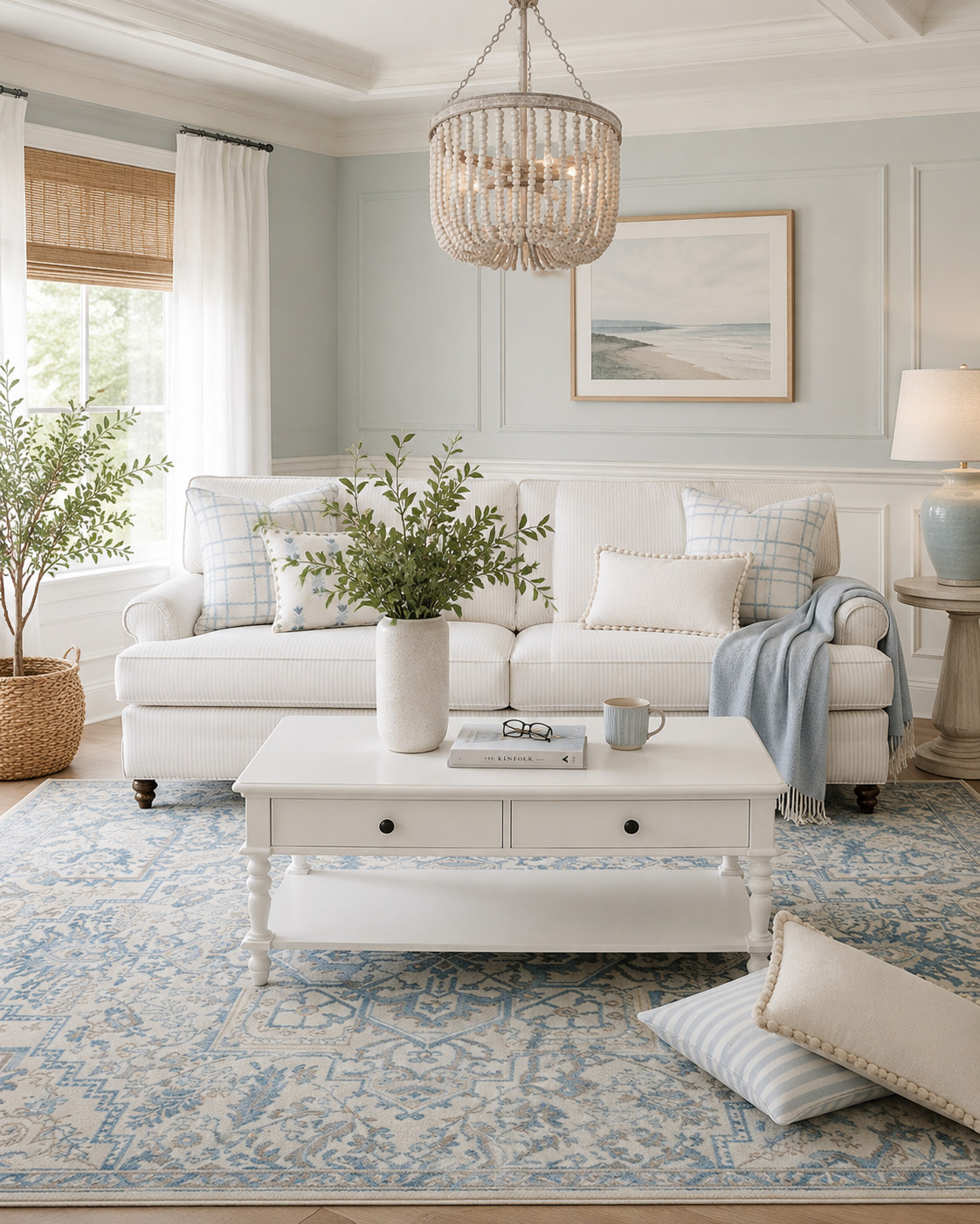 Why does this look never get tired? 
It will always be classic. 
Wall colour is Boothbay Gray at 75%.

Coastal style l Beach house l Lake house l Cottage decor l airy l Wayfair l Lulu and Georgia l Boho l Vintage l Shabby Chic l  

 #LTKhome #LTKstyletip #LTKswimwear