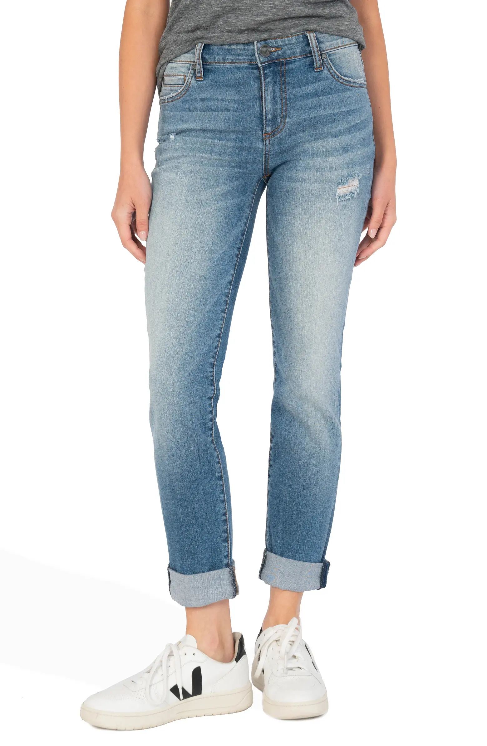 Catherine Boyfriend Distressed Mid Rise Relaxed Jeans | Nordstrom