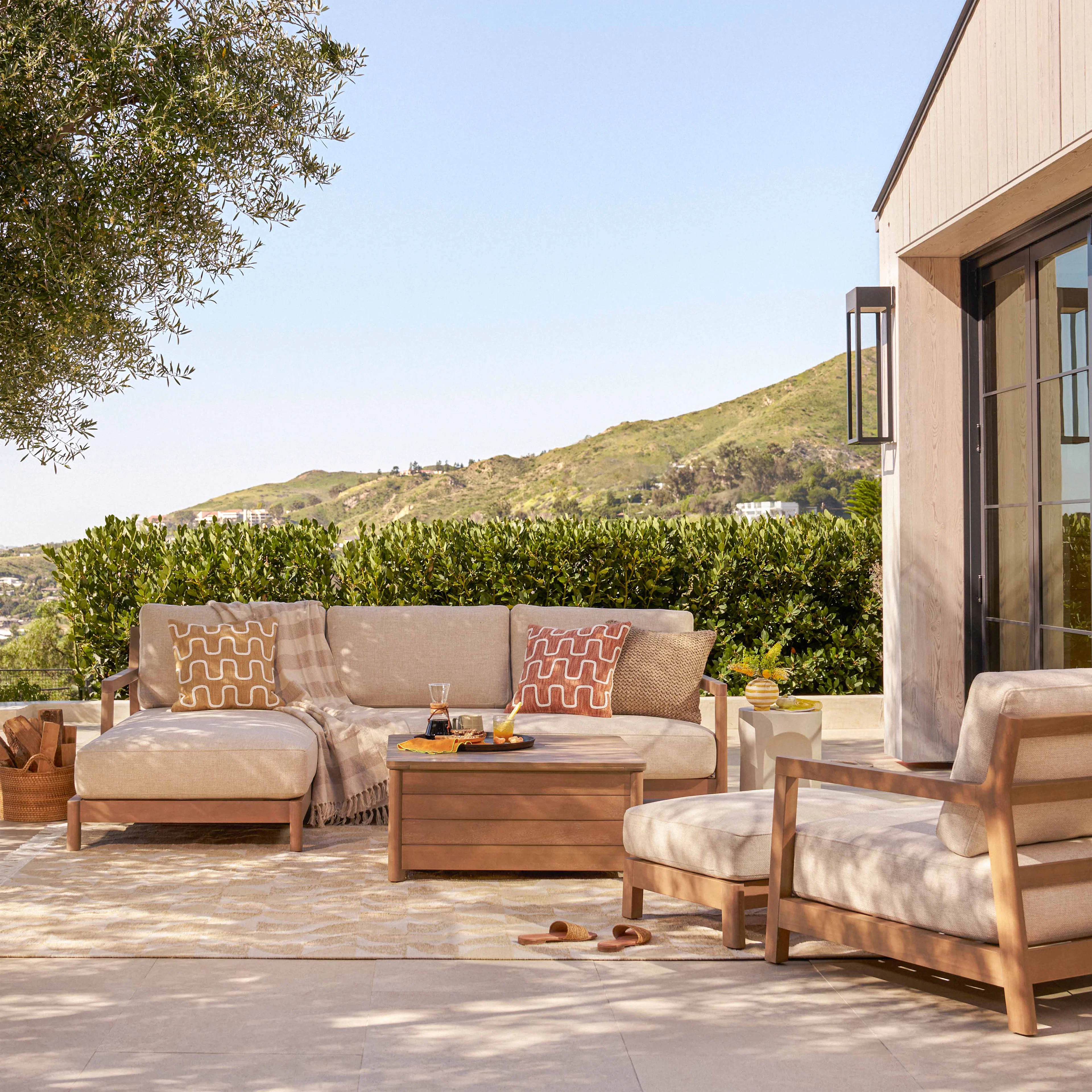 Elise 100" Outdoor Left Sectional - Basket Beige | Article