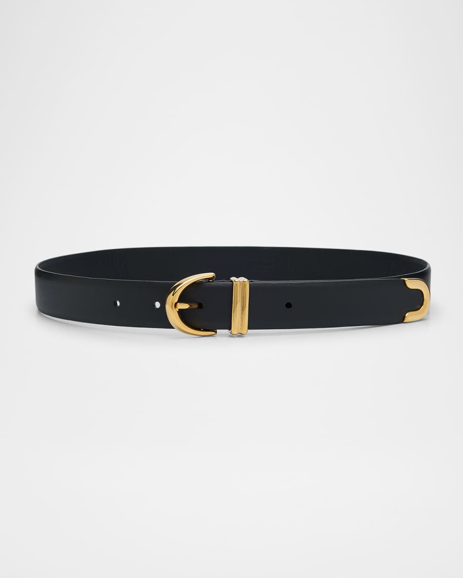 Khaite Bambi Skinny Leather Belt | Neiman Marcus