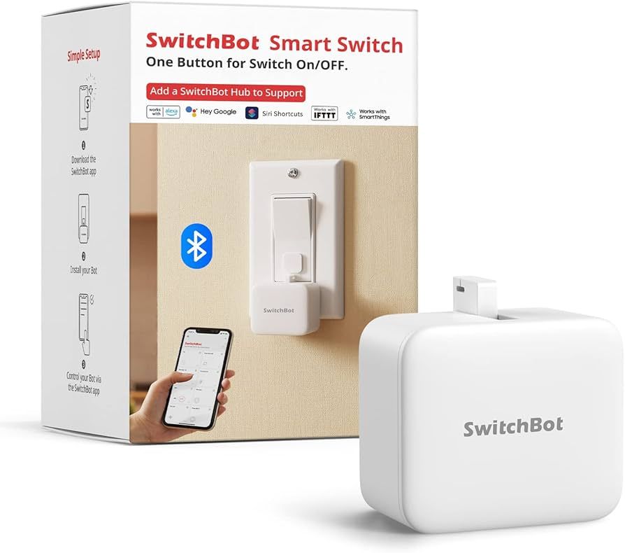 SwitchBot Smart Switch Button Pusher - Bluetooth Fingerbot for Rocker Switch/One-Way Button, Auto... | Amazon (US)