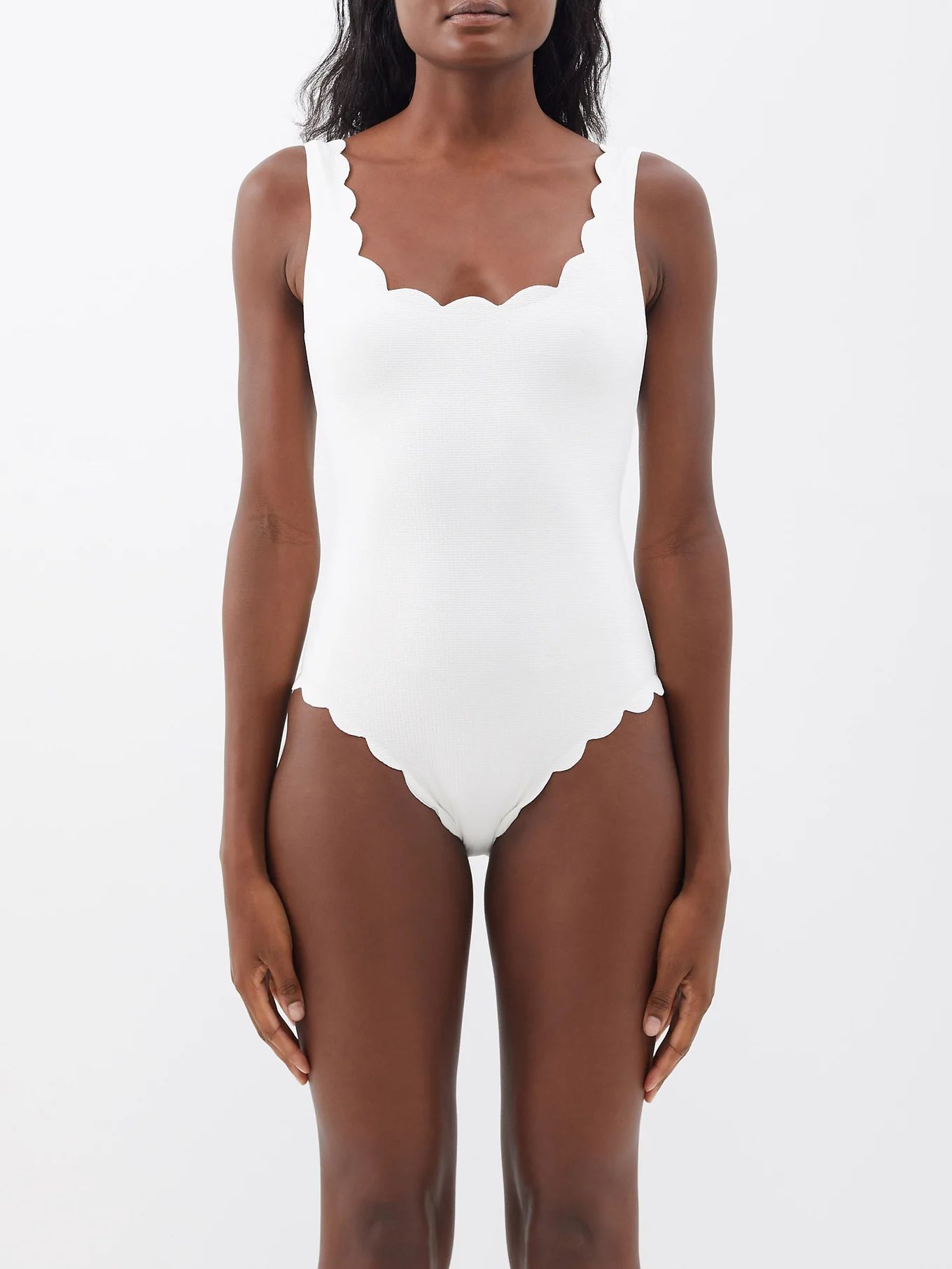 Palm Springs scalloped-edged swimsuit | Matches (US)