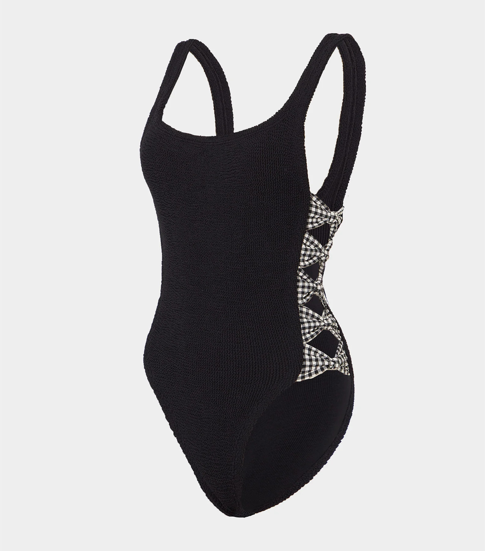 Tiffany Swim - Black Gingham | HUNZA G