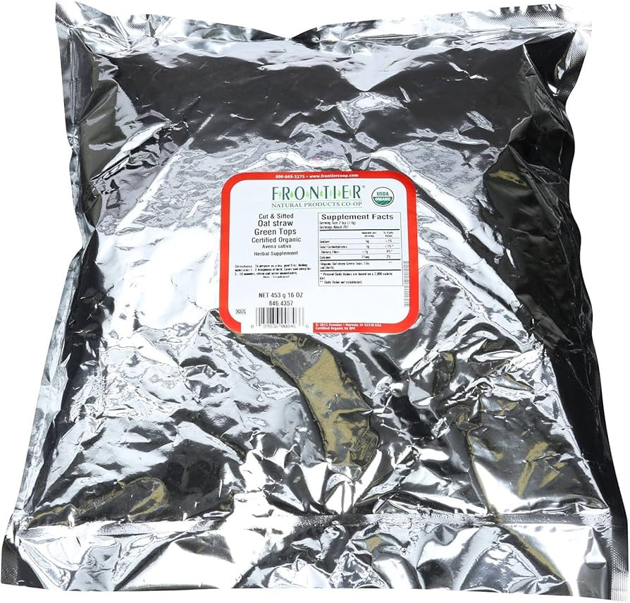 Frontier Co-op Organic Cut & Sifted Oatstraw Green Tops 1lb | Amazon (US)