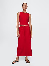 Linen-Blend Shell Tank Top | Gap (US)