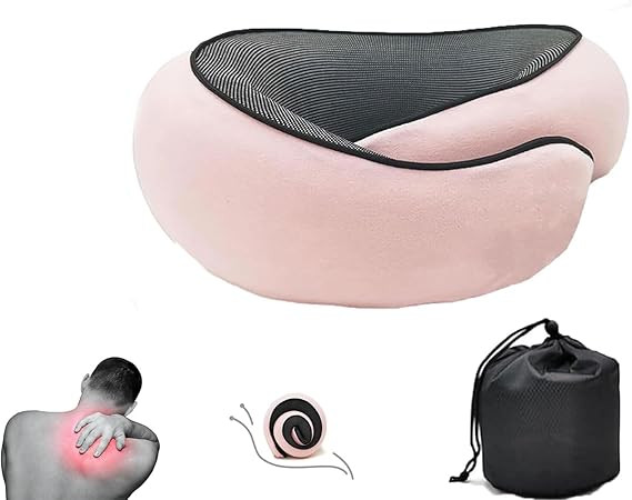 2024 New Flyhugz Neck Pillow, Travel Neck Pillow, Aircraft Memory Foam Travel Neck Pillow (Pink) | Amazon (US)