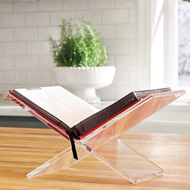 Acrylic Book Easel for Cookbooks & Art Display with Flat Storage Design | Ballard Designs, Inc.