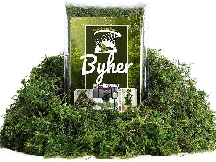 BYHER Fake Moss 4OZ - Moss for Crafts and Indoor Plants, Realistic Artificial Green Grass for Fai... | Amazon (US)
