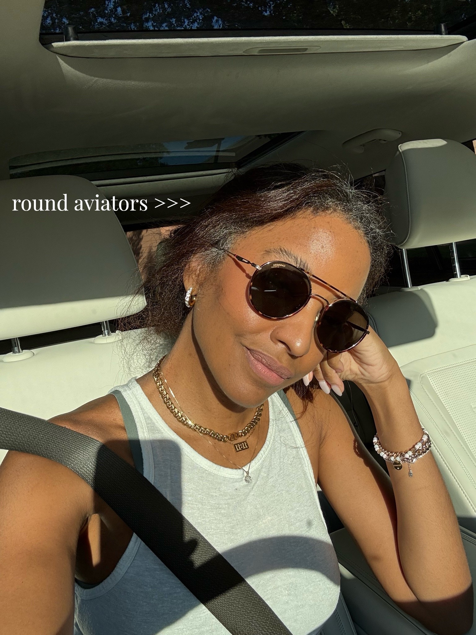 Round aviators >> 
VERY chic for  Fall!

#LTKOver40 #LTKgrwm #LTKootd