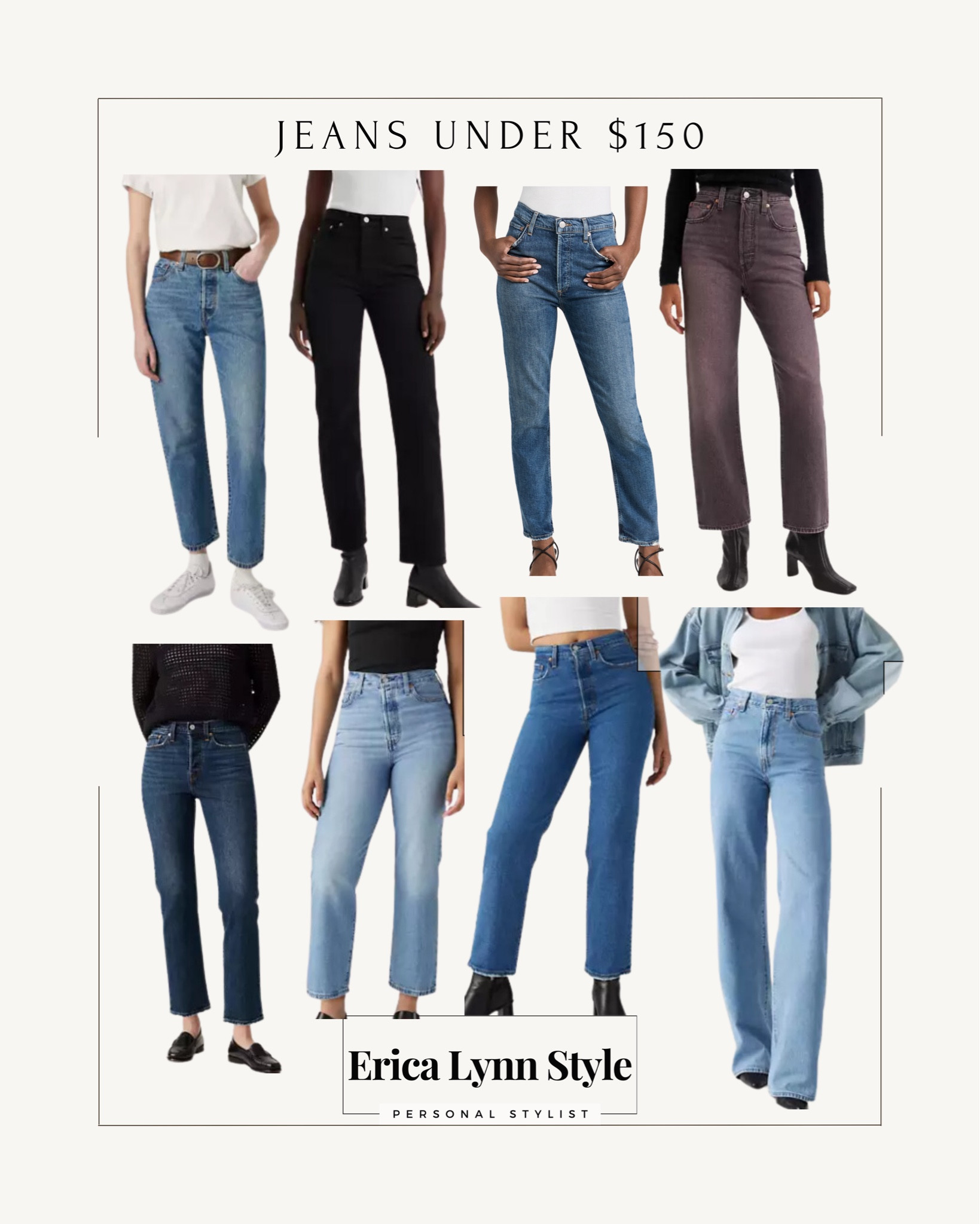 My GO-TO jeans, all under $150! I have every one of these styles and love the fit! They are all true to size, except the ribcage styles. I would size up 1 in those! Happy Jean shopping! 


#LTKStyleTip #LTKSaleAlert #LTKFindsUnder100