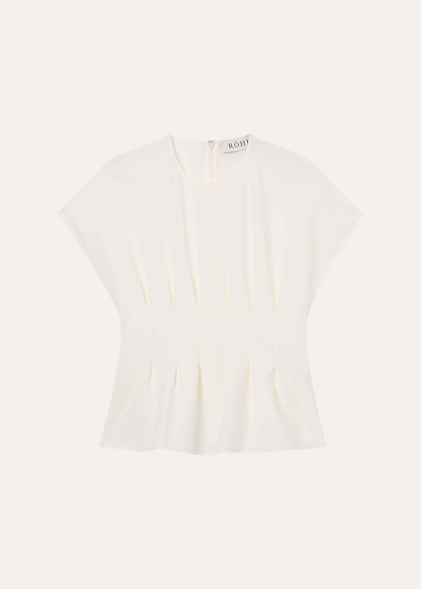 Rohe Short-Sleeve Sculptural Waisted Top | Bergdorf Goodman
