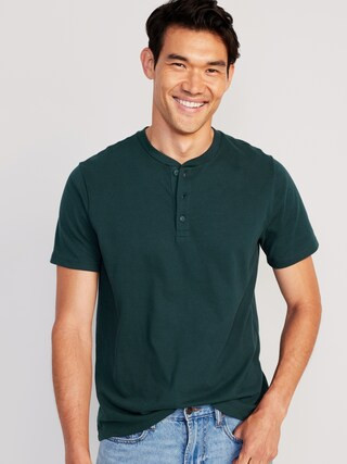 Soft-Washed Short-Sleeve Henley T-Shirt for Men | Old Navy (US)