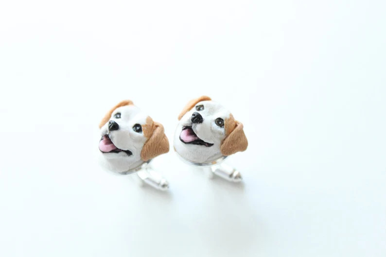 Custom Wedding Cufflinks for Groom, Personalized Gift for Groom, Wedding Gift, Groom Dog Cufflink... | Etsy (US)