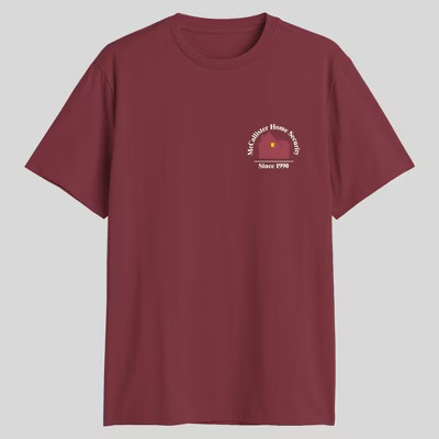 Men's Home Alone Security Graphic T-Shirt - Burgundy XL | Target