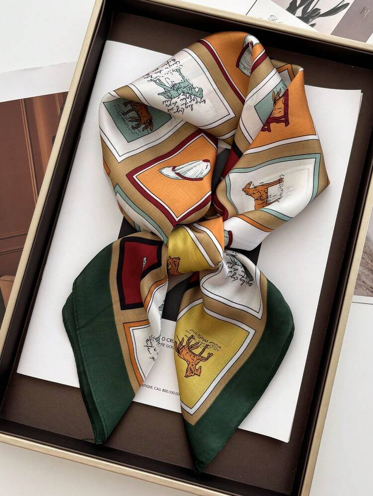 1pc Women Bandana Fashionable New Chic Small Square Scarf For Women, Decorative Neck Scarf, Professional Neckerchief, Shawl For Dress | SHEIN