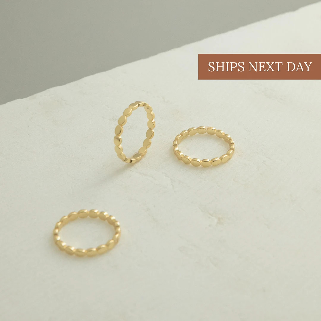 Beaded Ring by Caitlyn Minimalist • A Must Have Stacking Ring, Minimalist Style • Perfect Gif... | Etsy (US)