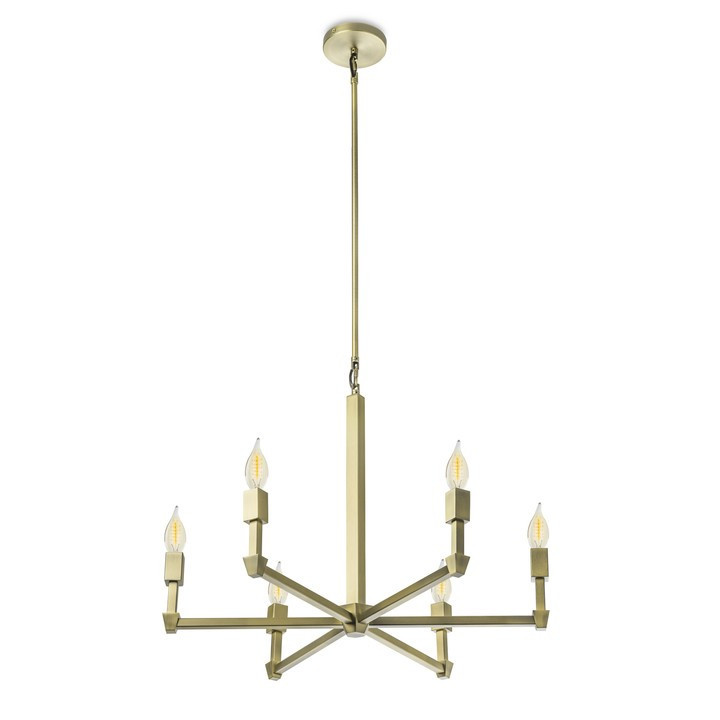 Kingston 6-Light Round Chandelier, Aged Brass | Lights.com