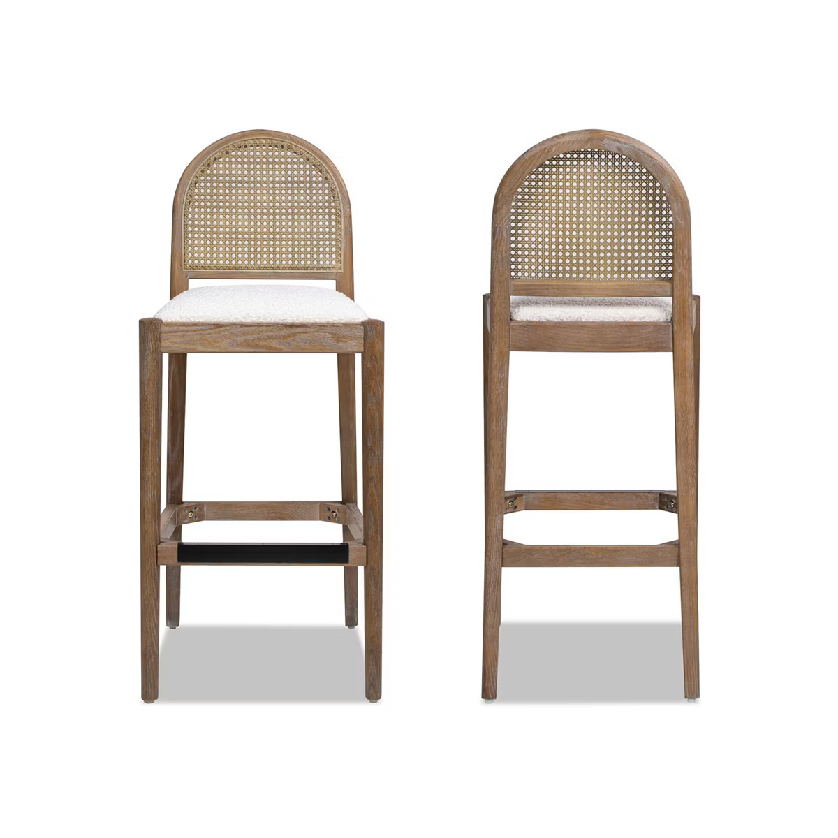 Panama 30.5" Curved Back Cane Rattan Bar Stool, Set of 2 | Target