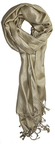 Ted and Jack - Dreams of Stardom Sparkling Metallic Pashmina Scarf in Gold | Amazon (US)