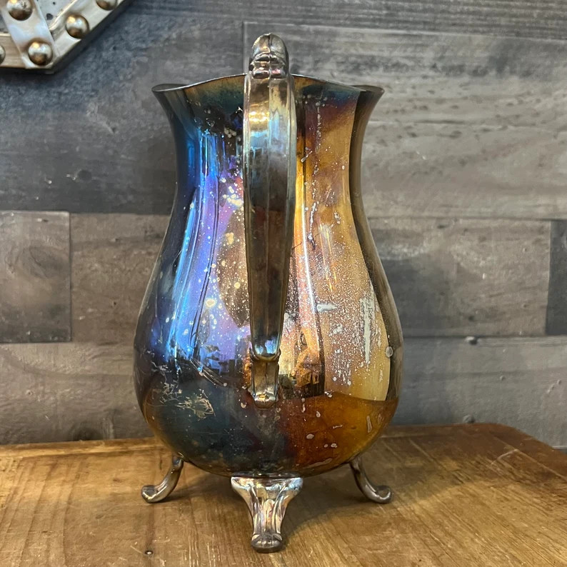 Vintage Oneida Silverplated Footed Pitcher With Ice Catch - Etsy | Etsy (US)