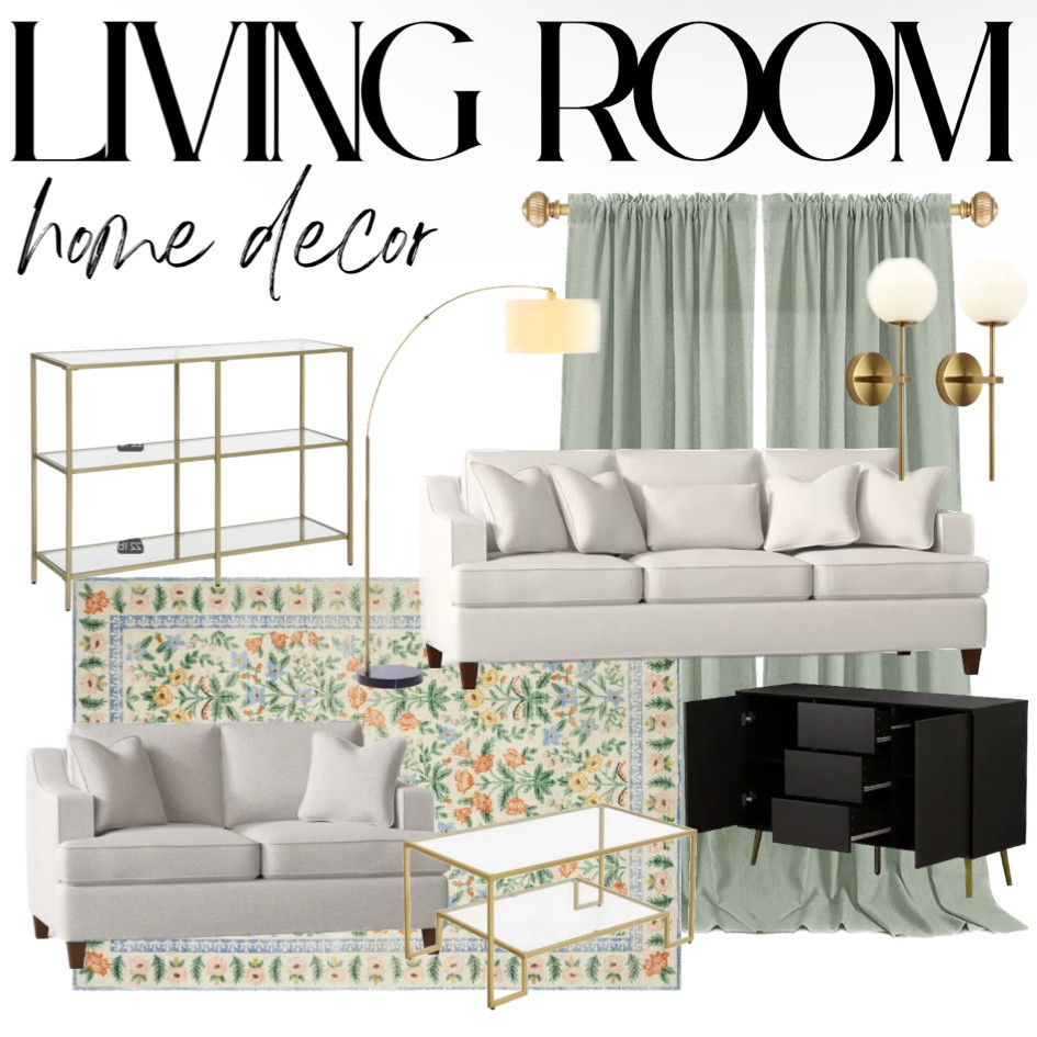 Here’s my living room inspo moodboard I created. I like having visuals to see what looks good together. I love the grand millennial feel! The rug from wayfair is gorgeous 🤩

grandmillenial, home decor, home style, LTK home, wayfair, amazon, drapes, curtains, gold coffee table, brass, sage green 

#LTKsalealert #LTKhome #LTKstyletip