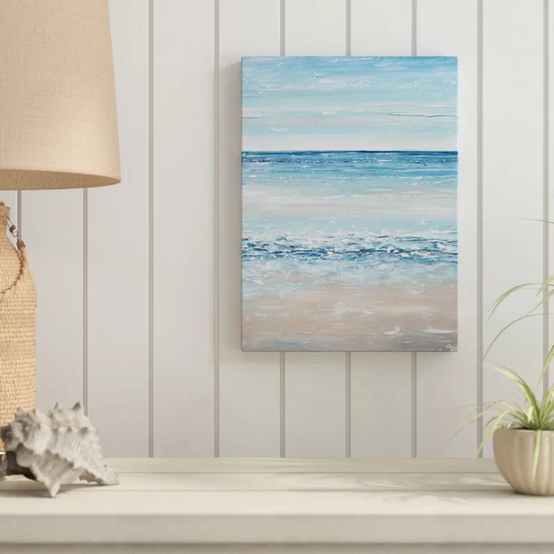 'Life's a Beach' Acrylic Painting Print on Wrapped Canvas Size: 15" H x 11" W | Wayfair North America