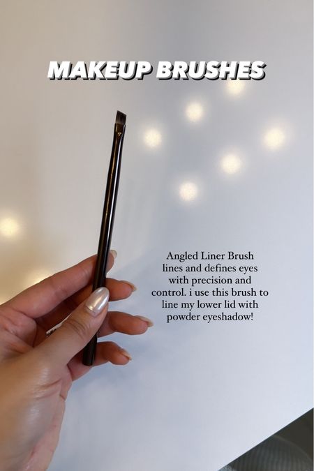 Angled Liner Brush
lines and defines eyes
with precision and
control. i use this brush to
line my lower lid with
powder eyeshadow!

#LTKbeauty #LTKfindsunder50 #LTKstyletip