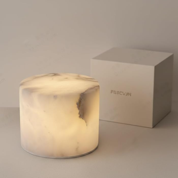 Marble Touch Light Onyx Marble Luxury Table Lamp Type-C Rechargeable Tap Bedside Night Lights Dim... | Amazon (US)