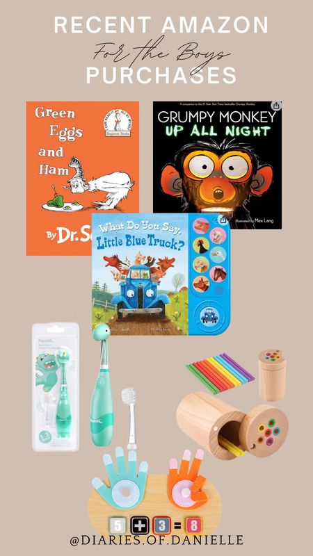 Recent Amazon Purchases For the Boys💙

Amazon finds, kids books, children’s books, toddler toothbrush, kids electric toothbrush, Montessori toys, toddler toys, counting toys, preschool learning toys, learning math, learning colors 

#LTKFamily #LTKFindsUnder50 #LTKKids