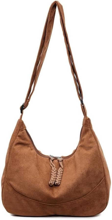 Shoulder Bag for Women,Ultra Soft Foldable Vegan Leather Crossbody Bag,Stylish Slouchy Tote Purse... | Amazon (US)