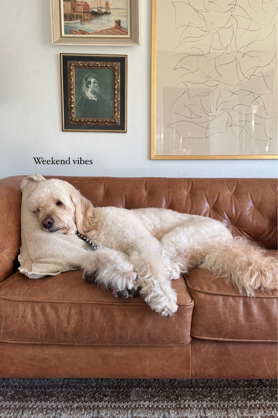 Weekend vibes
-
Sofa. Gallery wall. Art. Leather sofa. Couch. Home decor  

#LTKhome #LTKFind