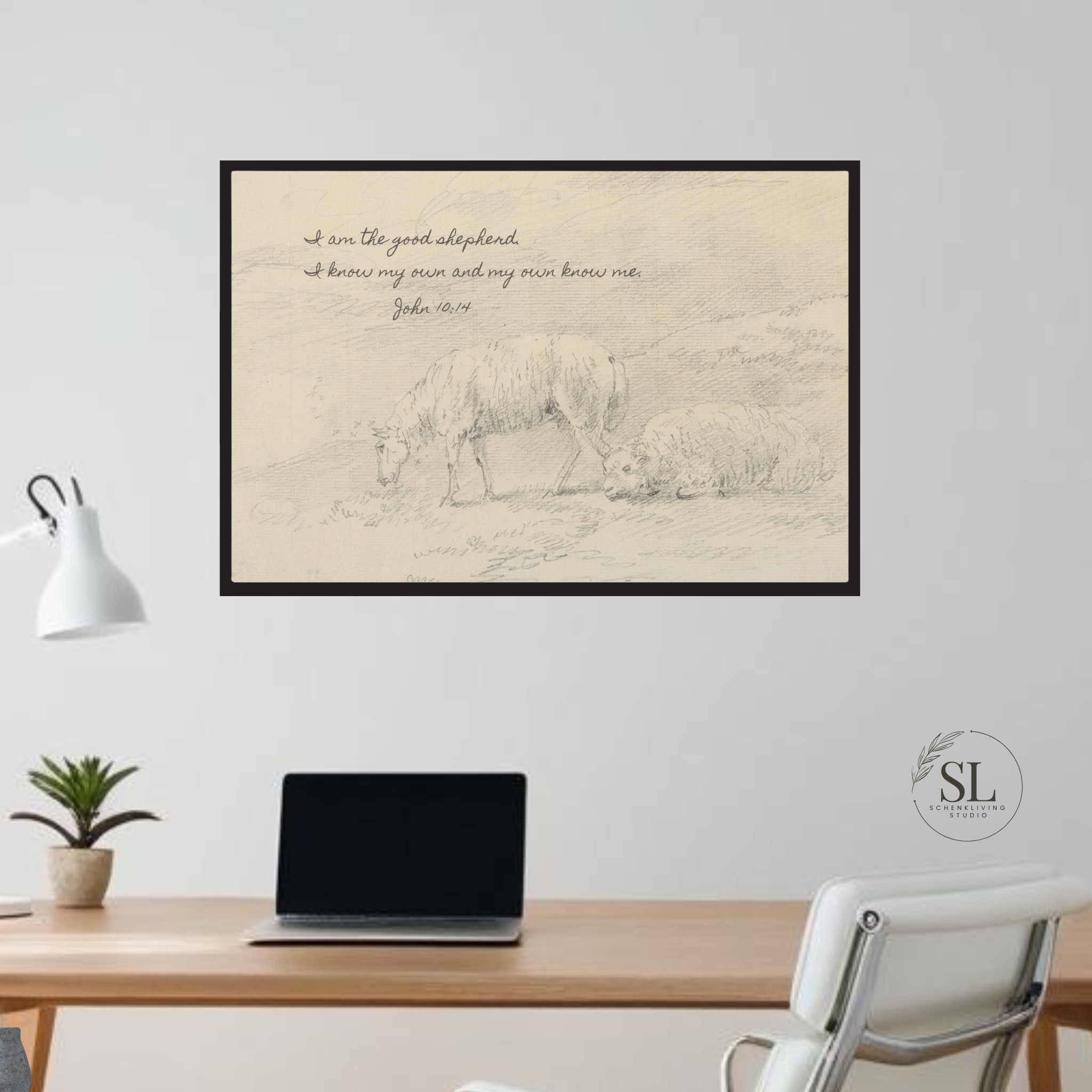 Vintage Sheep Sketch Canvas with Scripture for your Home Office Room Space  

 

#LTKstyletip #LTKfamily #LTKgiftguide