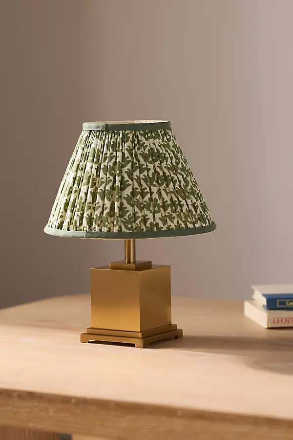 The Walter Cordless Rechargeable Metal Ruched Shade Table Lamp | Anthropologie (US)